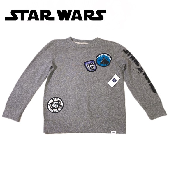 NWT Gap Kids Disney/Star Wars Gray Sweatshirt - Picture 2 of 9